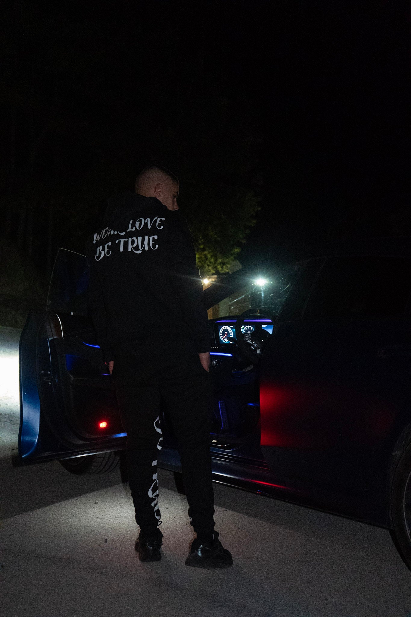 "TRUE LOVE" BLACK TRACKSUIT