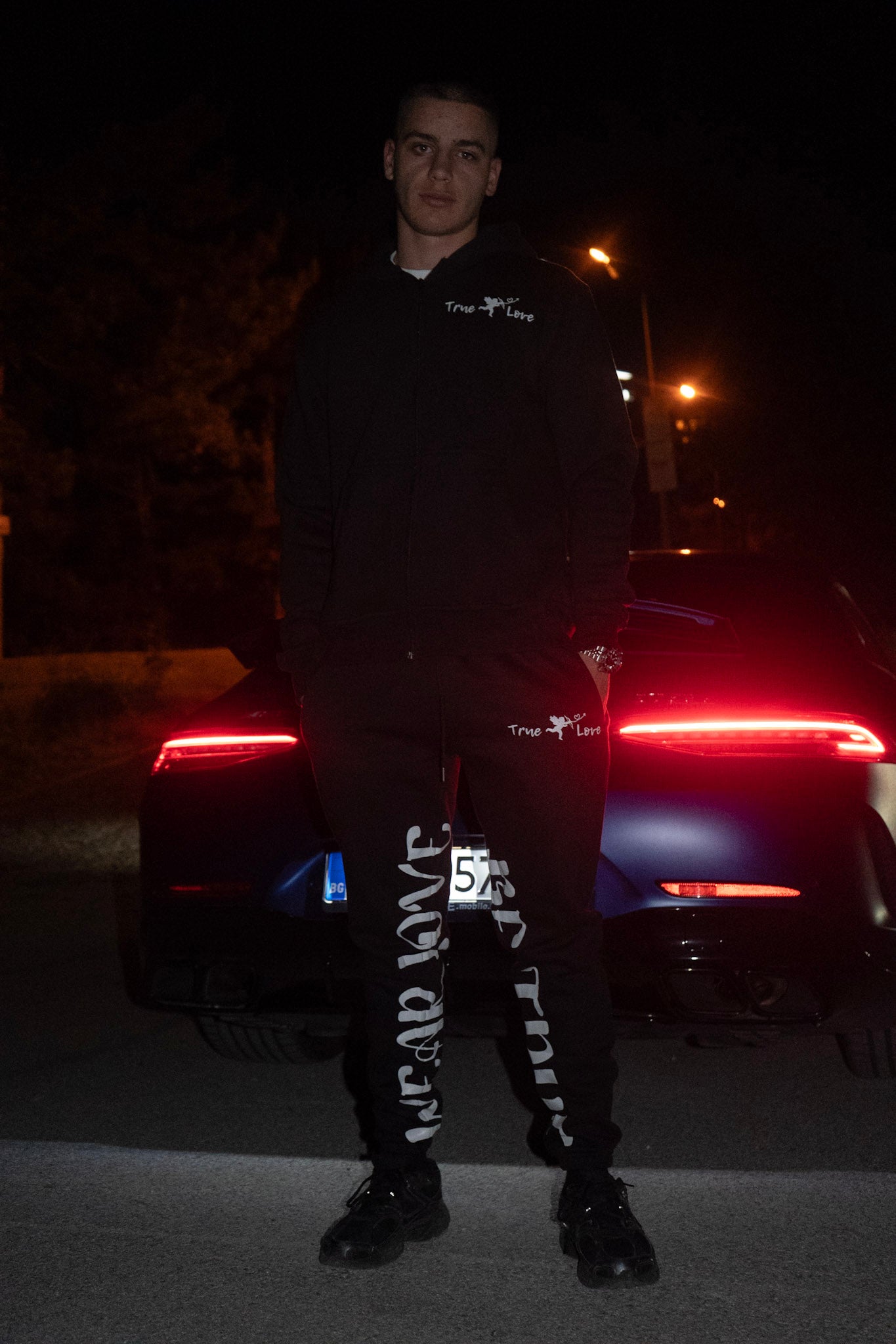 "TRUE LOVE" BLACK TRACKSUIT