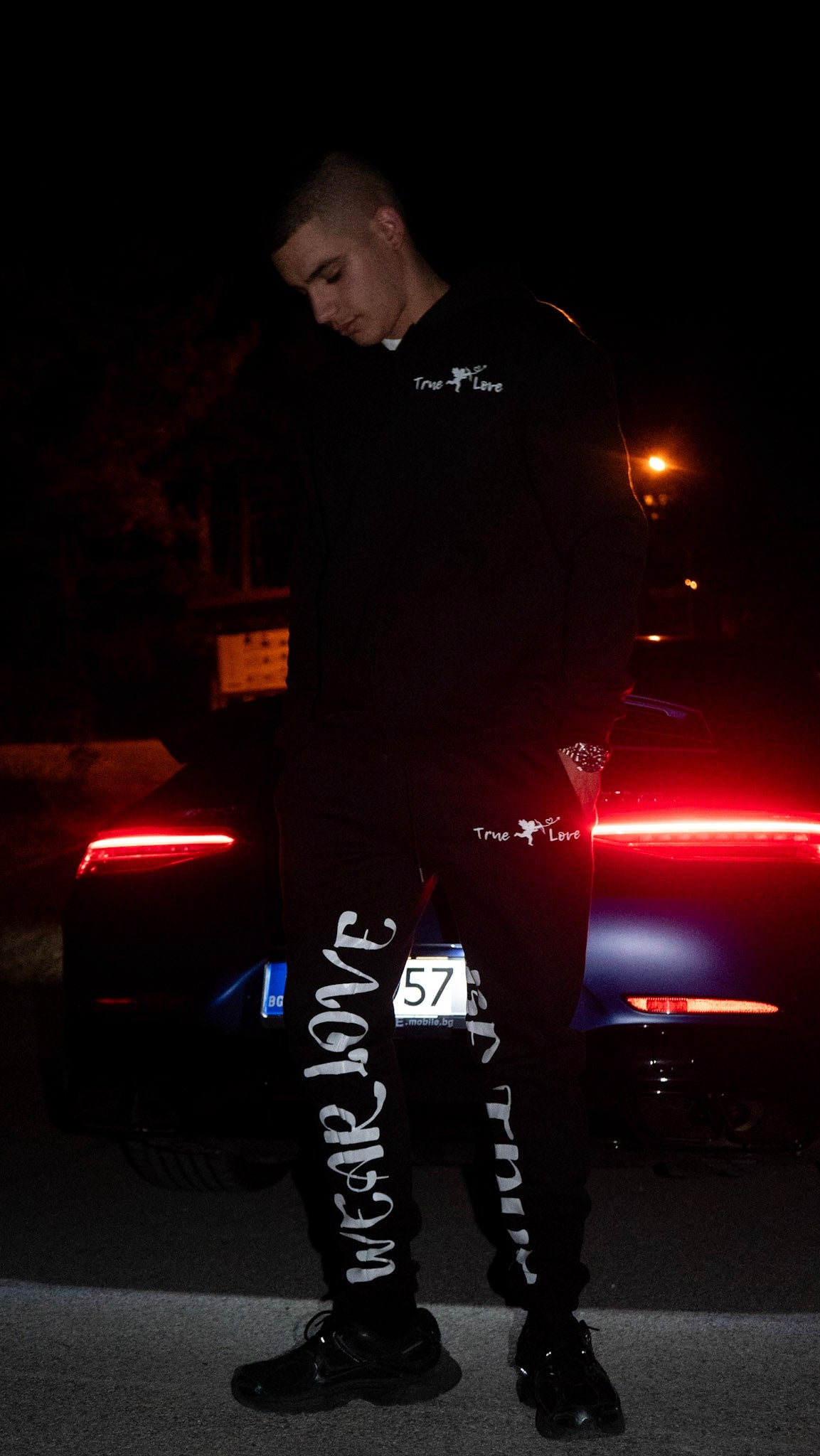 "TRUE LOVE" BLACK TRACKSUIT