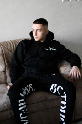 "TRUE LOVE" BLACK TRACKSUIT