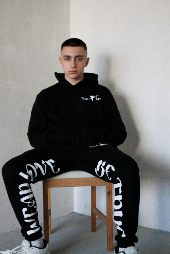 "TRUE LOVE" BLACK TRACKSUIT