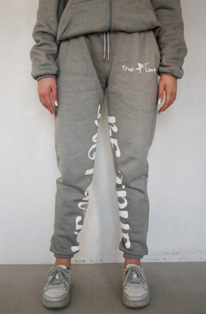 "TRUE LOVE" GREY SWEATPANTS