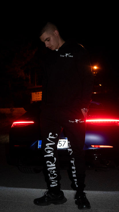 "TRUE LOVE" BLACK TRACKSUIT
